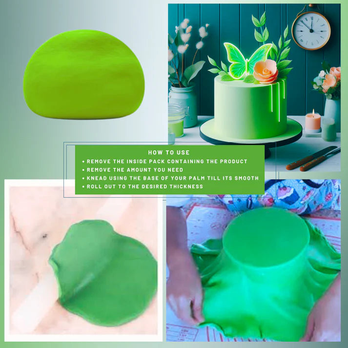 Neon Green Fondant | Edible Sugarpaste 1 Kg
