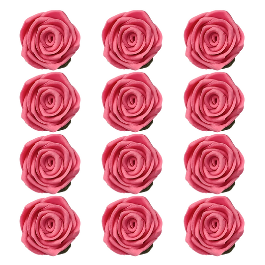 Flamingo Rose Pink | Edible Sugar Roses Topper