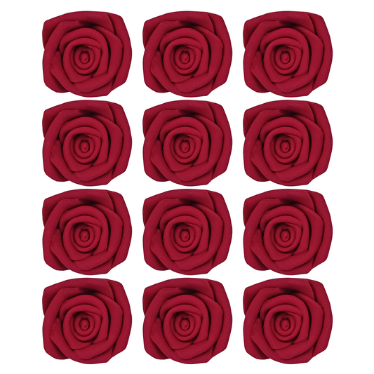 Rich Deep Burgundy  | Edible Sugar Roses Topper