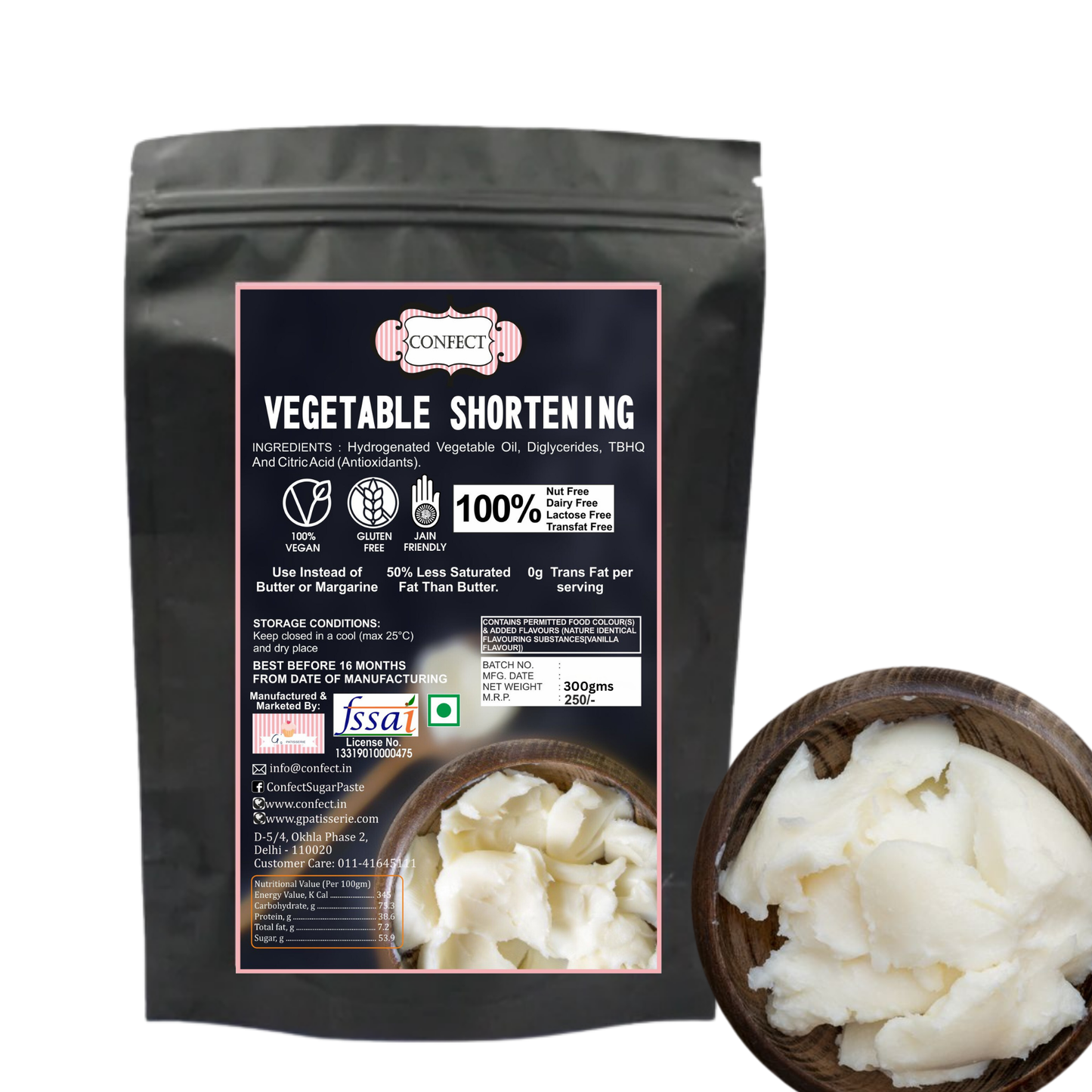 Confect Vegetable Shortening 300 Gms