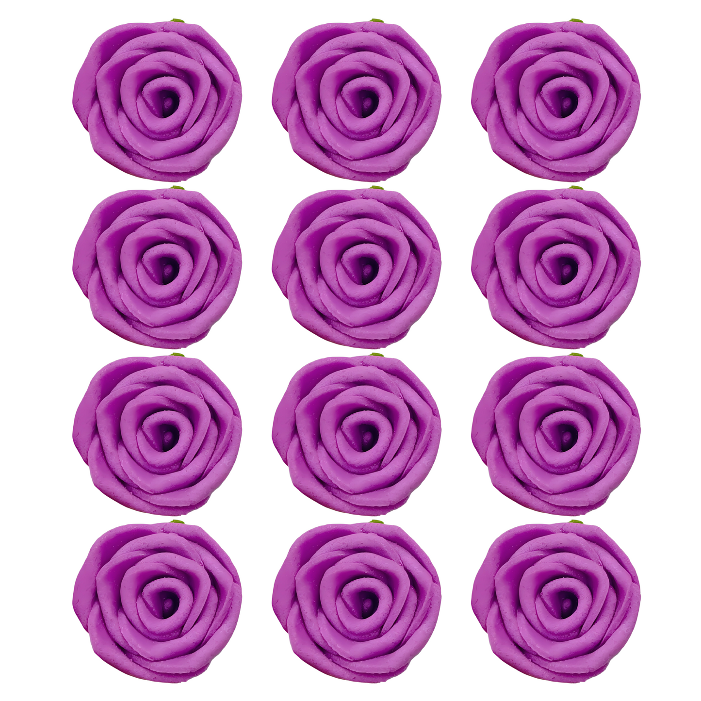 Confect Sugar Roses Topper | Sugar Roses for cake decorations | Edible Royal Fushia Pink Roses - Pack of 12