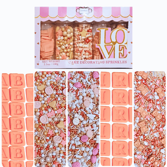 Confect Girls Baby Shower Sprinkles | Edible Sprinkles Pack of 5 (BABY SHOWER -23)