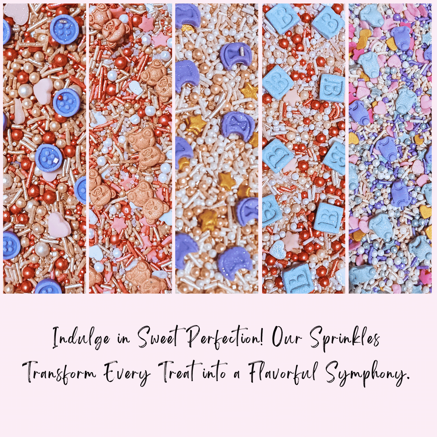 Confect Girls Baby Shower Sprinkles | Edible Sprinkles Pack of 5 (BABY SHOWER -20)