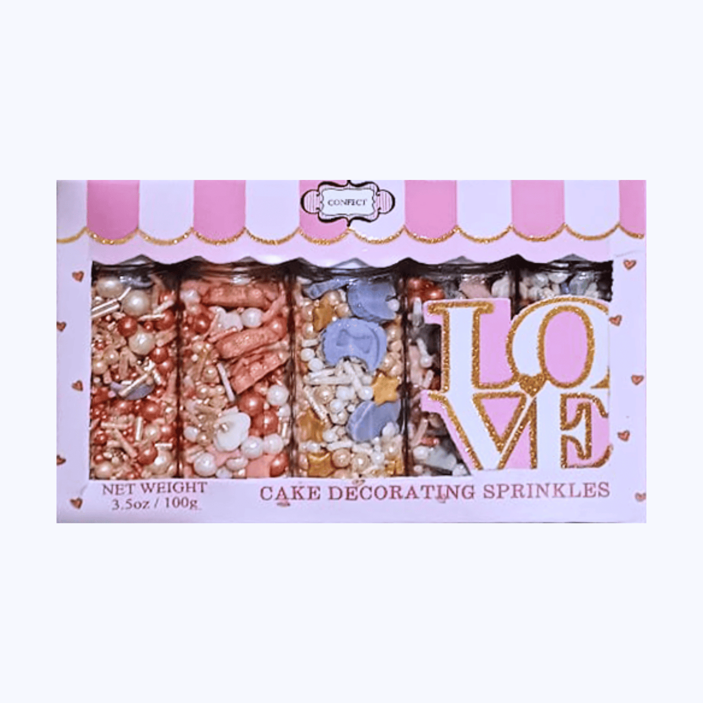 Confect Girls Baby Shower Sprinkles | Edible Sprinkles Pack of 5 (BABY SHOWER -20)