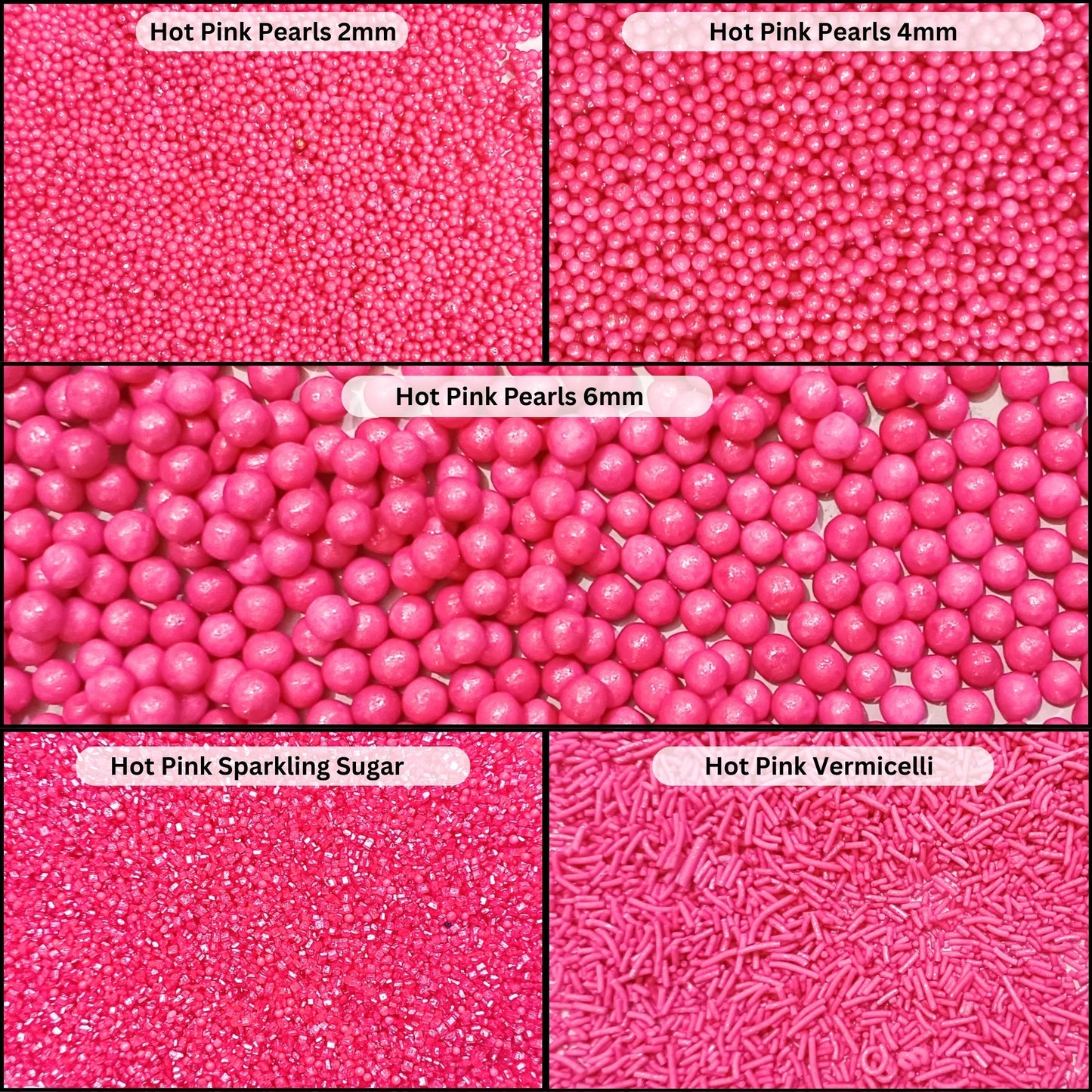 Sprinkles for Cakes & Cupcakes Decoration | USP-7(Hot Pink)