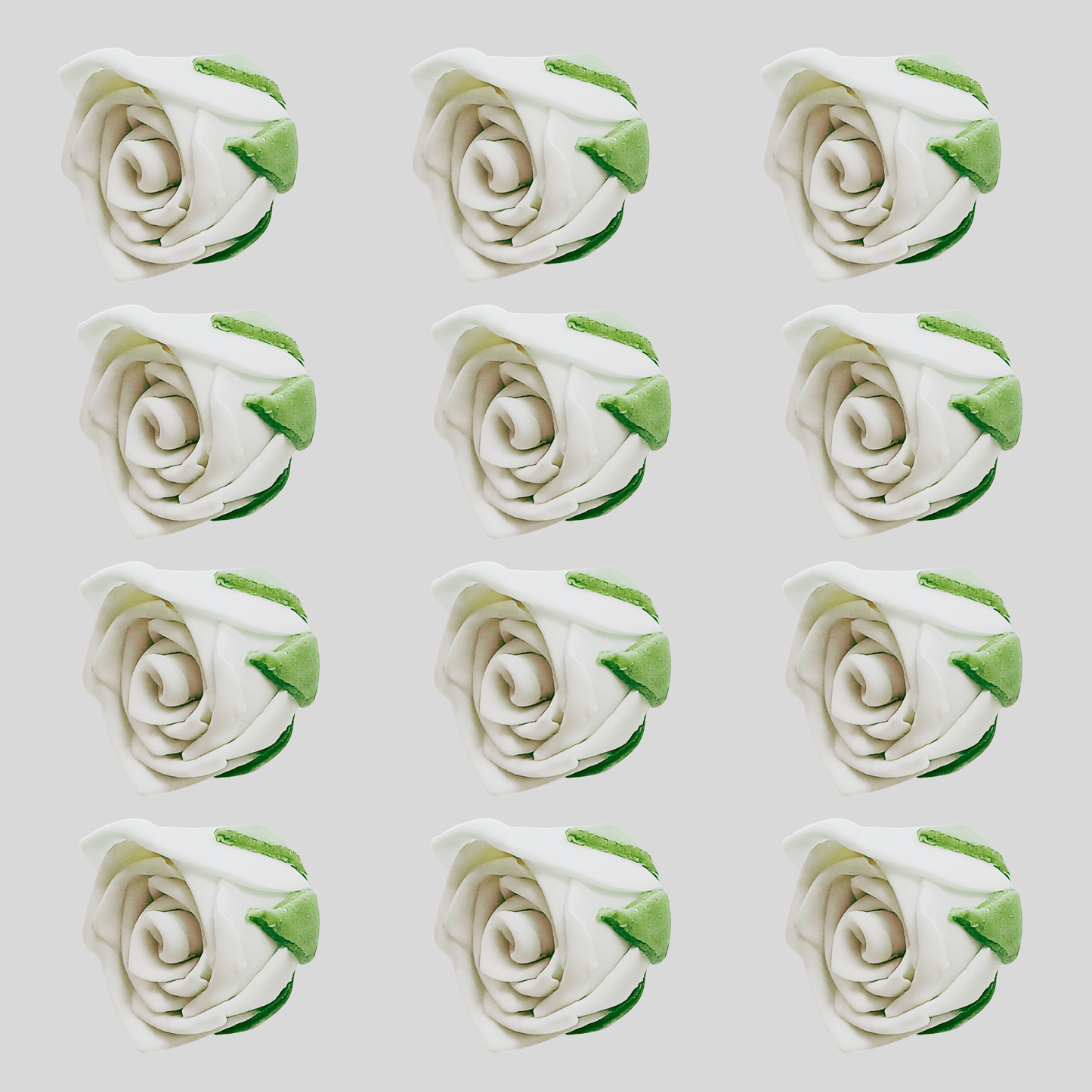 Confect Sugar Roses Topper | Sugar Roses for cake decorations | Venison White Princess Roses - Pack of 12