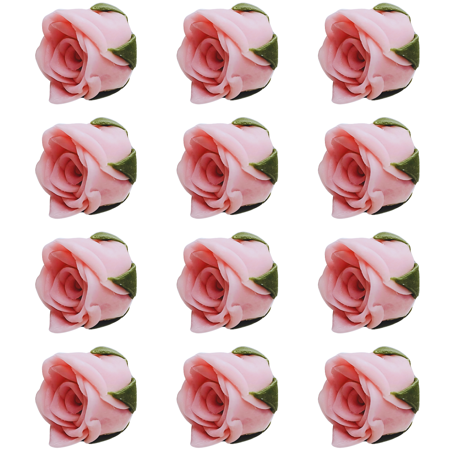 Confect Sugar Roses Topper | Sugar Roses for cake decorations | Edible Blush Pink Rose- Pack of 12
