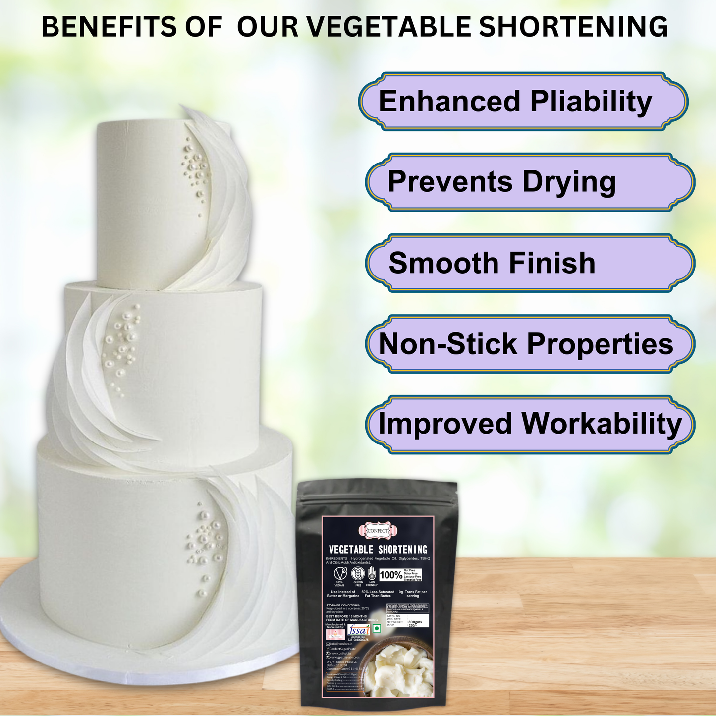 Confect Vegetable Shortening 300 Gms