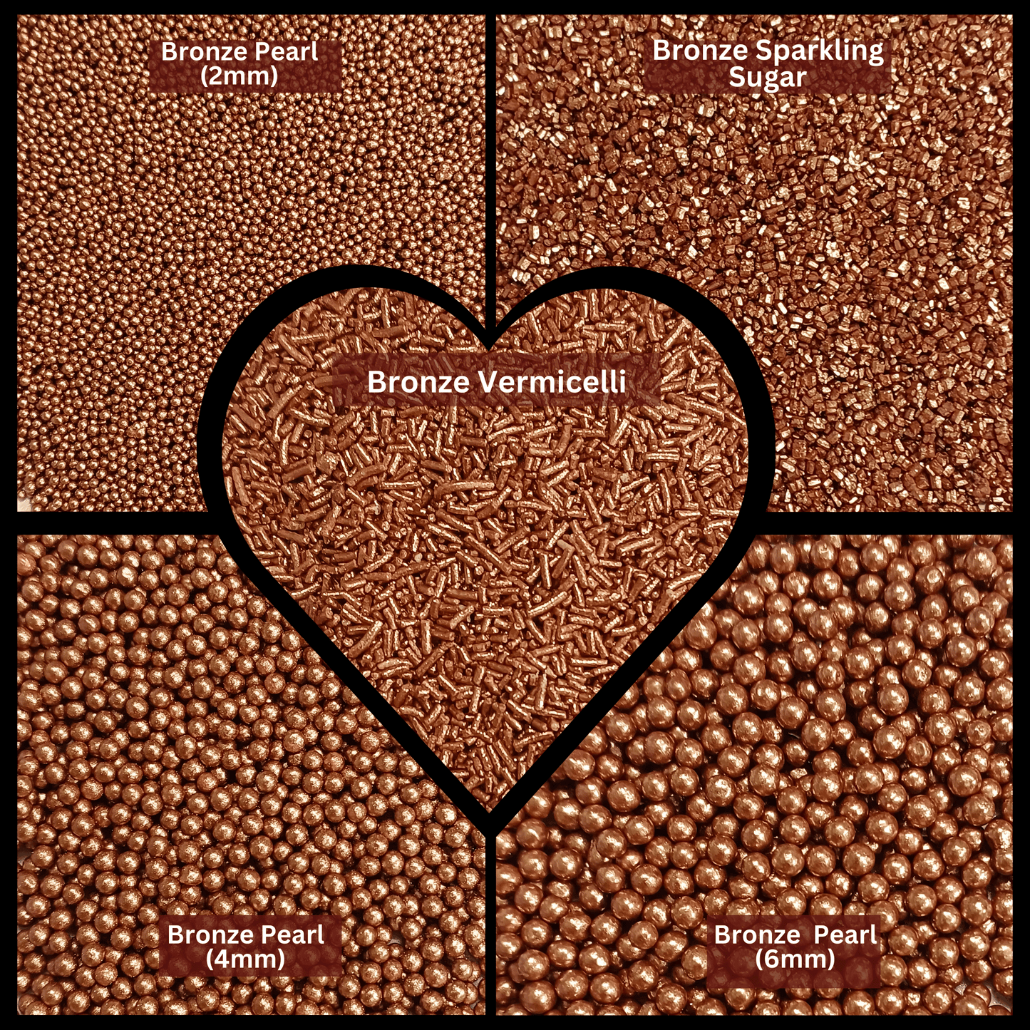 Sprinkles for Cakes & Cupcakes Decoration | USP-21(Bronze)