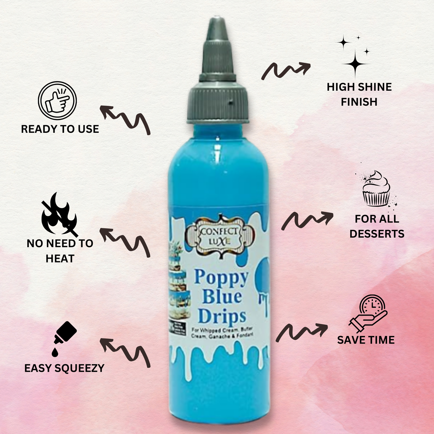 Confect Poppy Blue Drips 110 Gms