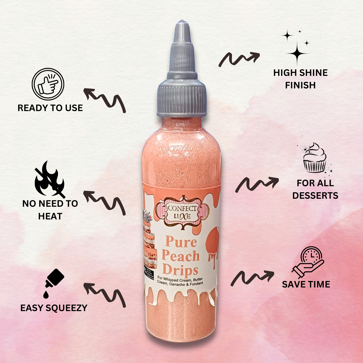 Confect Pure Peach Drips 110 Gms