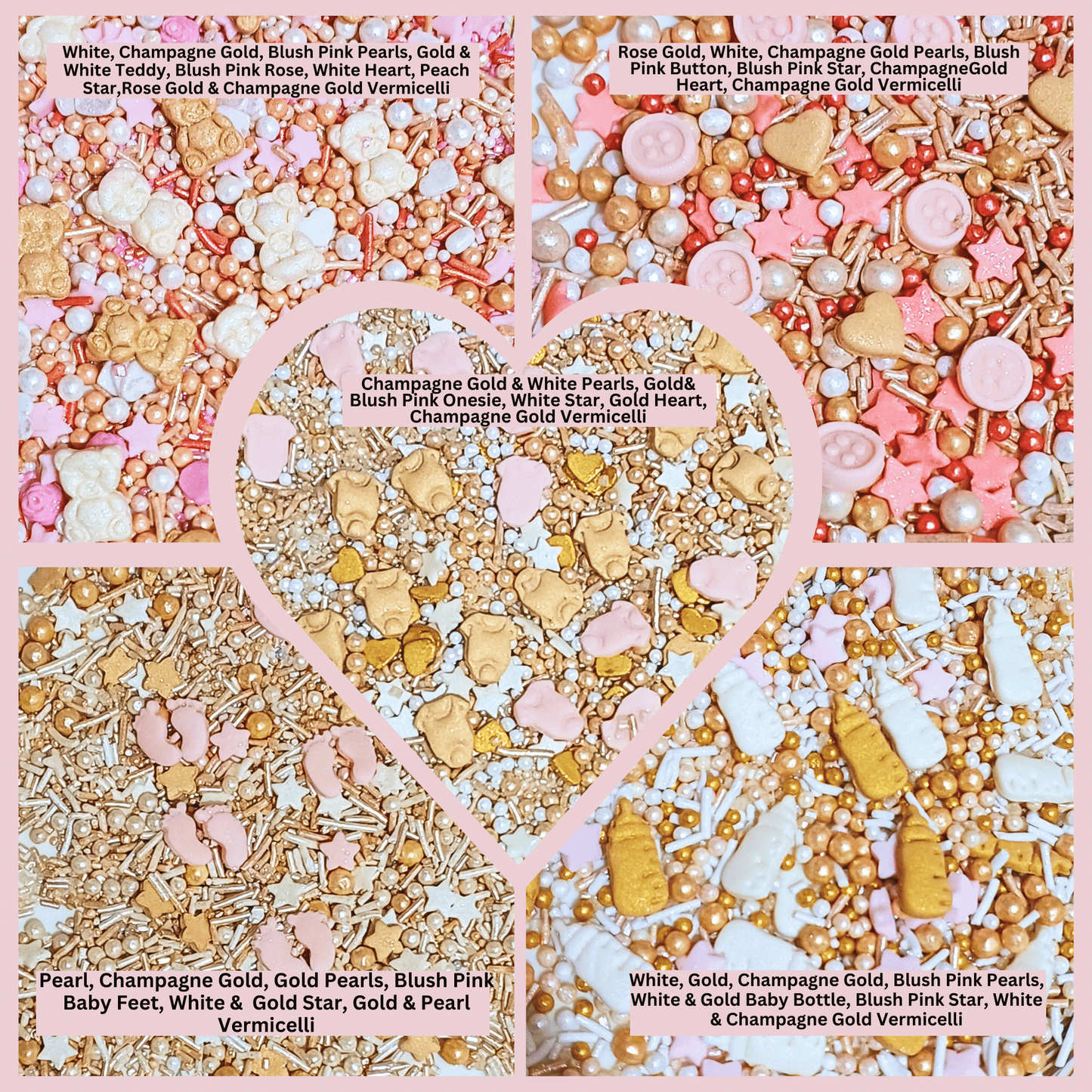 Confect Girls Baby Shower Sprinkles Pack of 5 (BABY SHOWER -13)