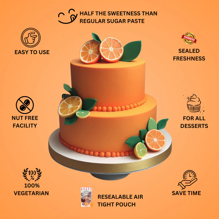 Citrus Orange Fondant | Edible Sugarpaste 1 Kg