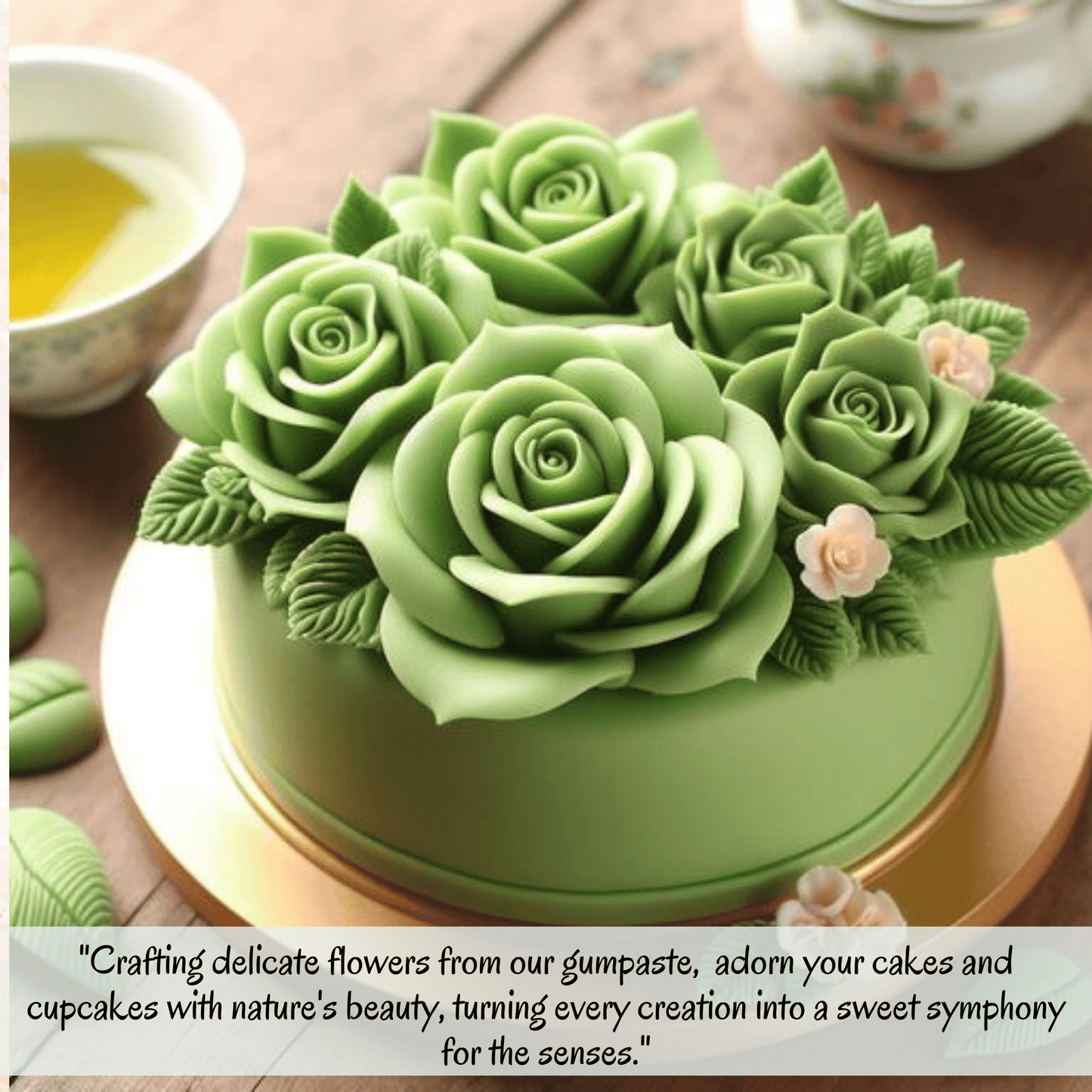 Confect Gum Paste for Cakes Fondant Chefs Choice for Cake Decorating | Gooseberry Green Gum Paste - 1Kg