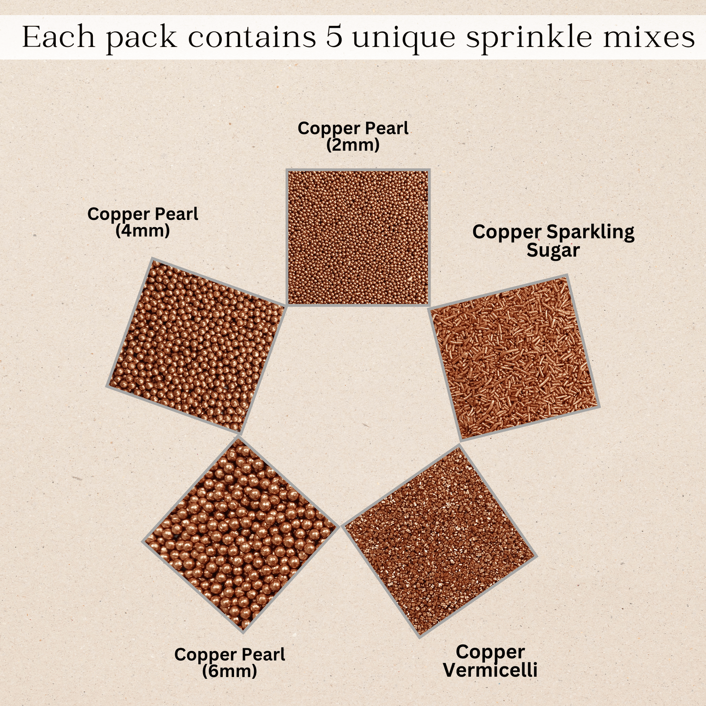 Sprinkles for Cakes & Cupcakes Decoration | USP-21(Bronze)