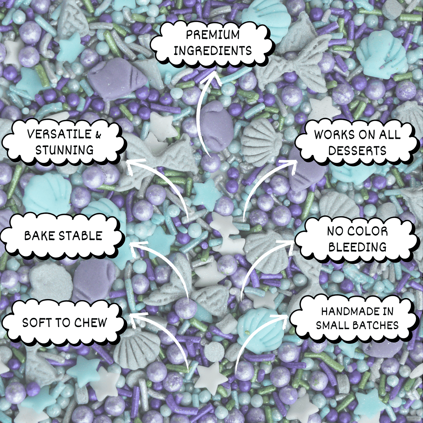 Under the Sea Sprinkles for Decoration 8 | 120 Gm