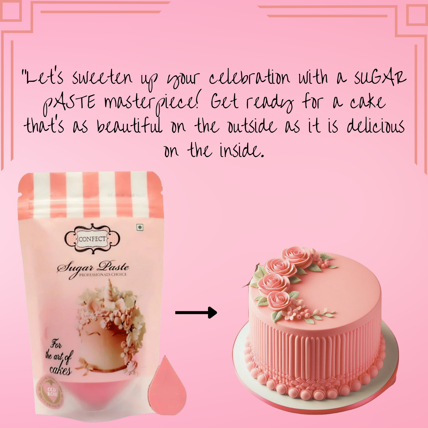 Old Rose Fondant | Edible Sugarpaste 250 Gm
