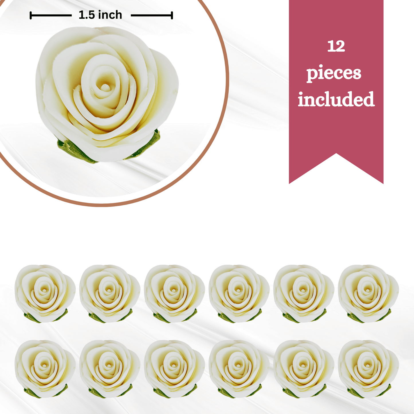 White | Edible Sugar Flower
