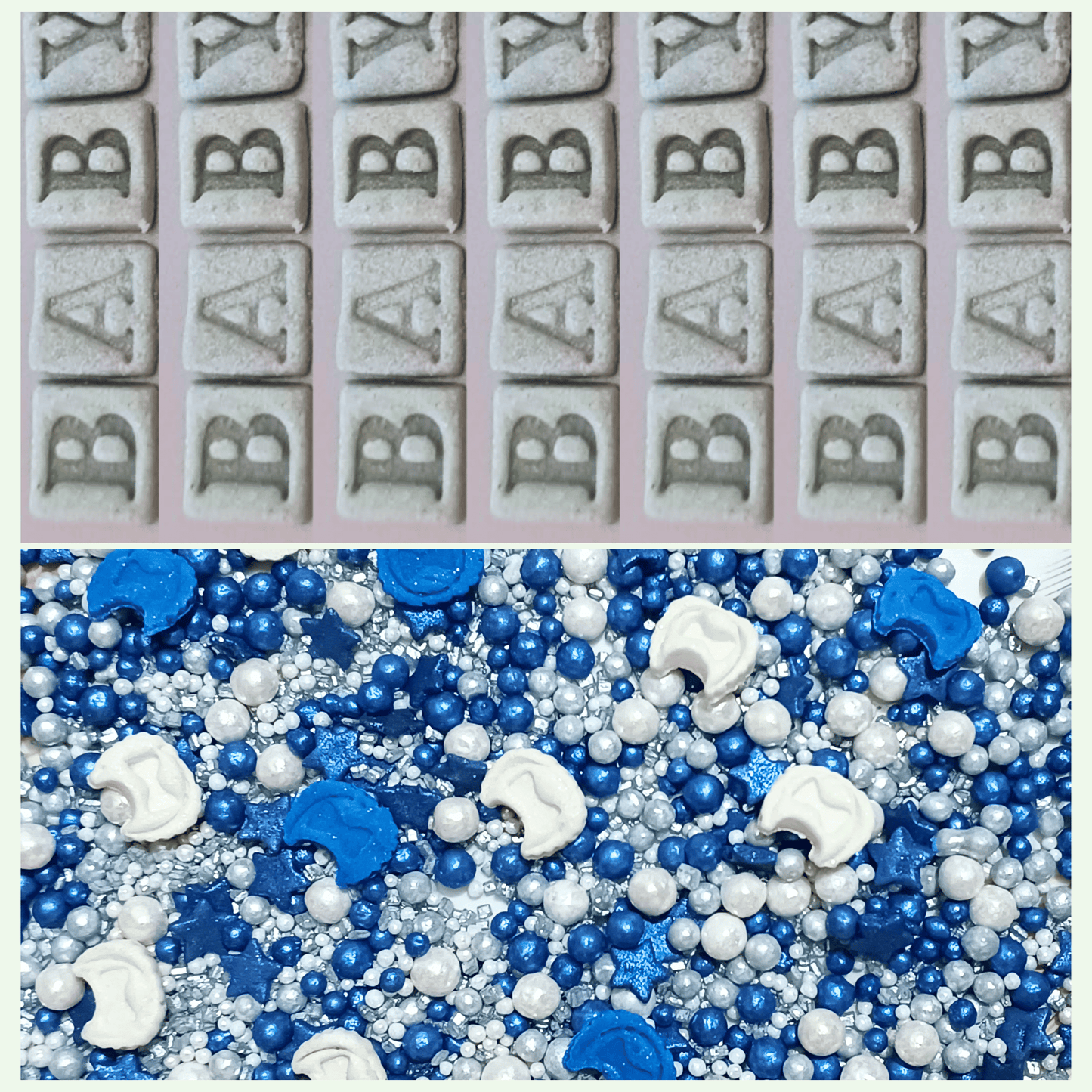 Confect Boys Baby Shower Sprinkles | Gender Reveal Sprinkles | Baby Blue Sprinkles for Cake & Cupcake Decorating Pack of 5 (BABY SHOWER -35)