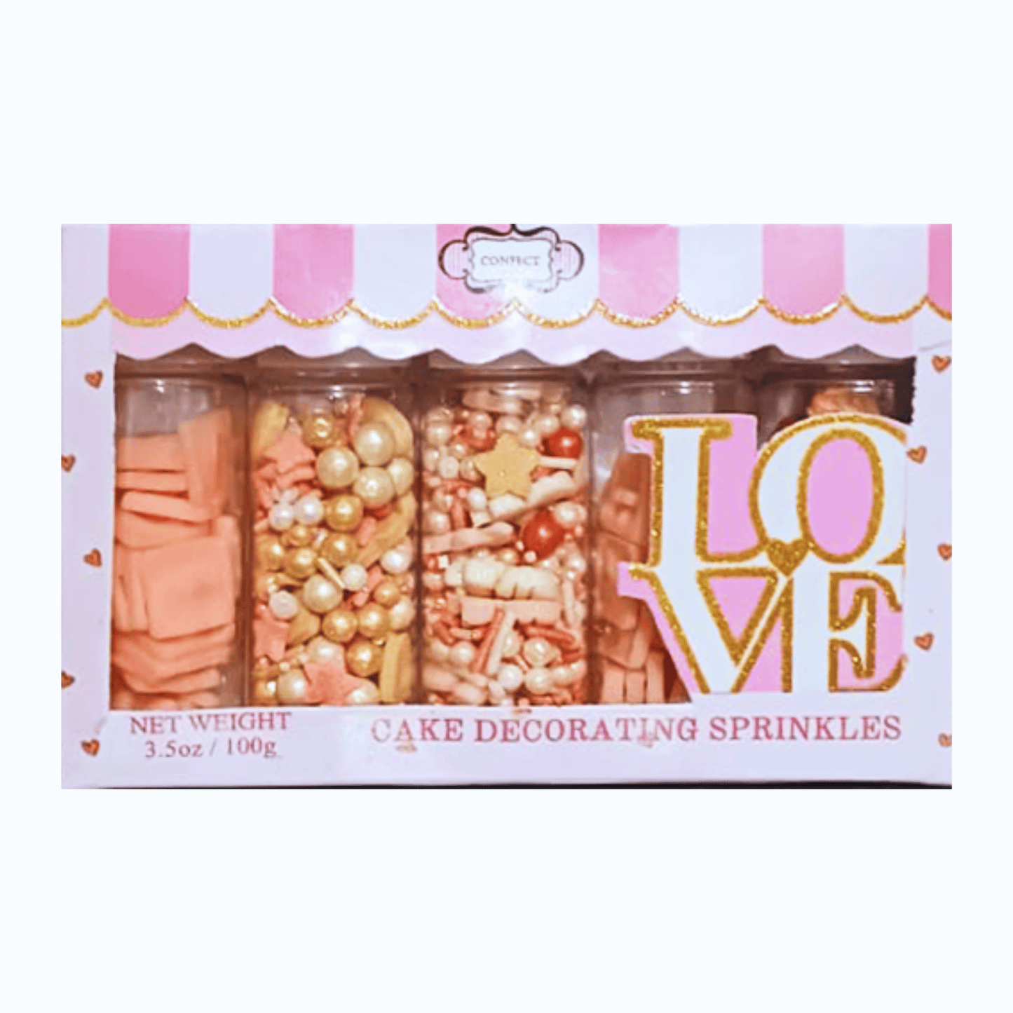 Confect Girls Baby Shower Sprinkles | Edible Sprinkles Pack of 5 (BABY SHOWER -23)