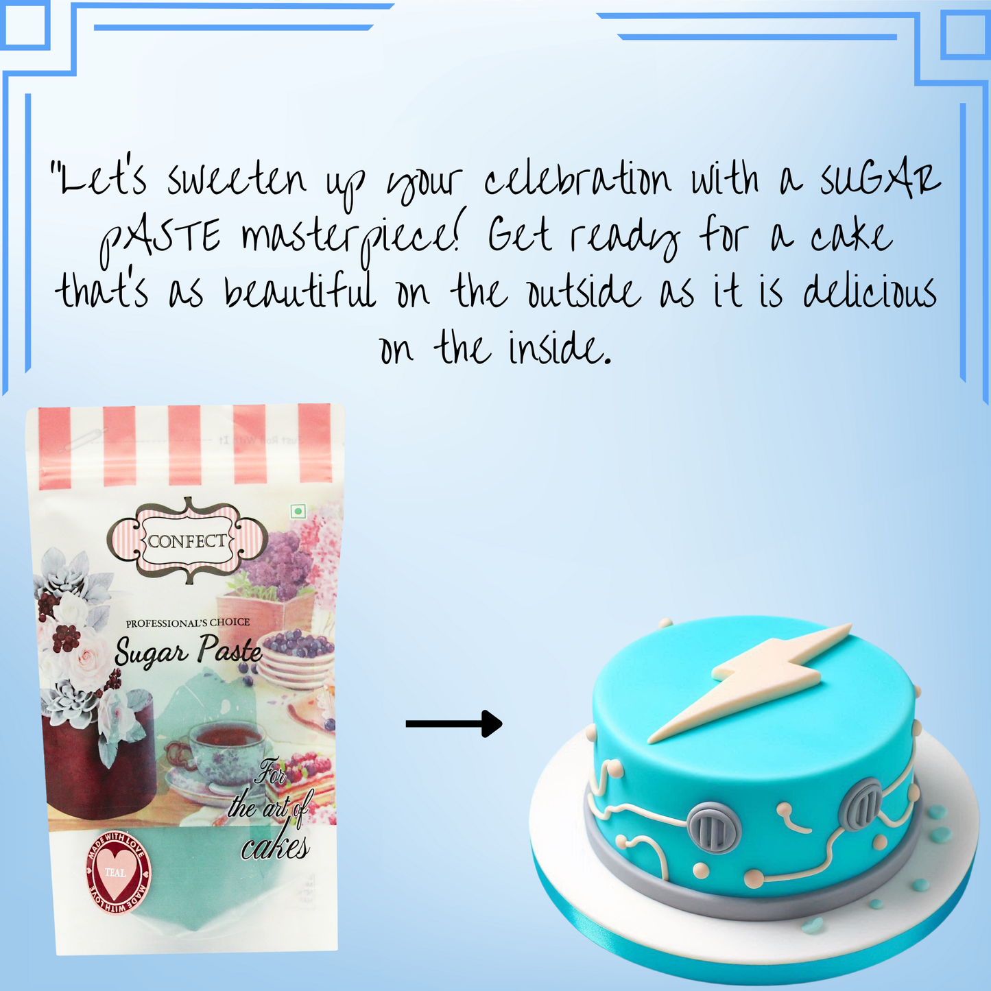 Electric Blue Fondant | Edible Sugarpaste 1 Kg