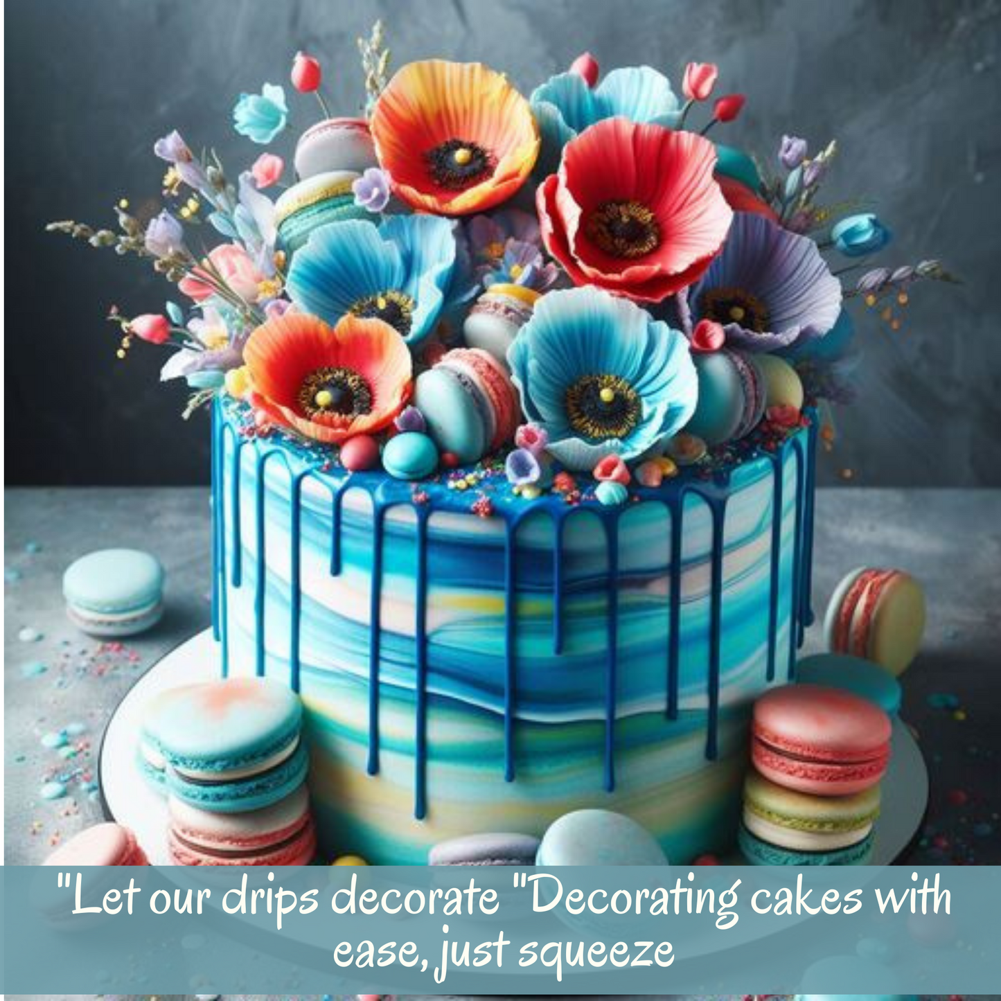 Confect Poppy Blue Drips 110 Gms
