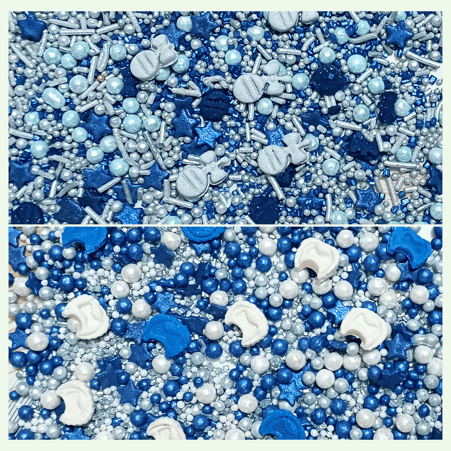 Confect Boys Baby Shower Sprinkles | Baby Blue Sprinkles for Cake & Cupcake Decorating Pack of 5 (BABY SHOWER -27)