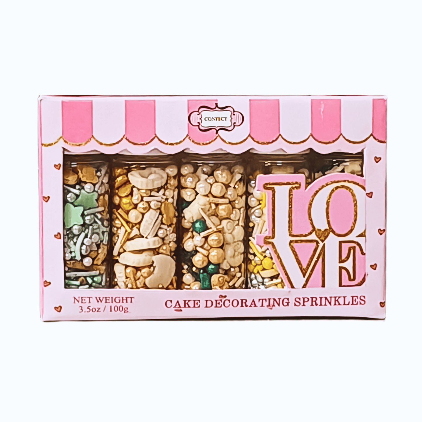 Confect Baby Shower Sprinkles | Mix Silver Baby Feet & Feeding Bottle Sprinkles Pack of 5 (BABY SHOWER -04)