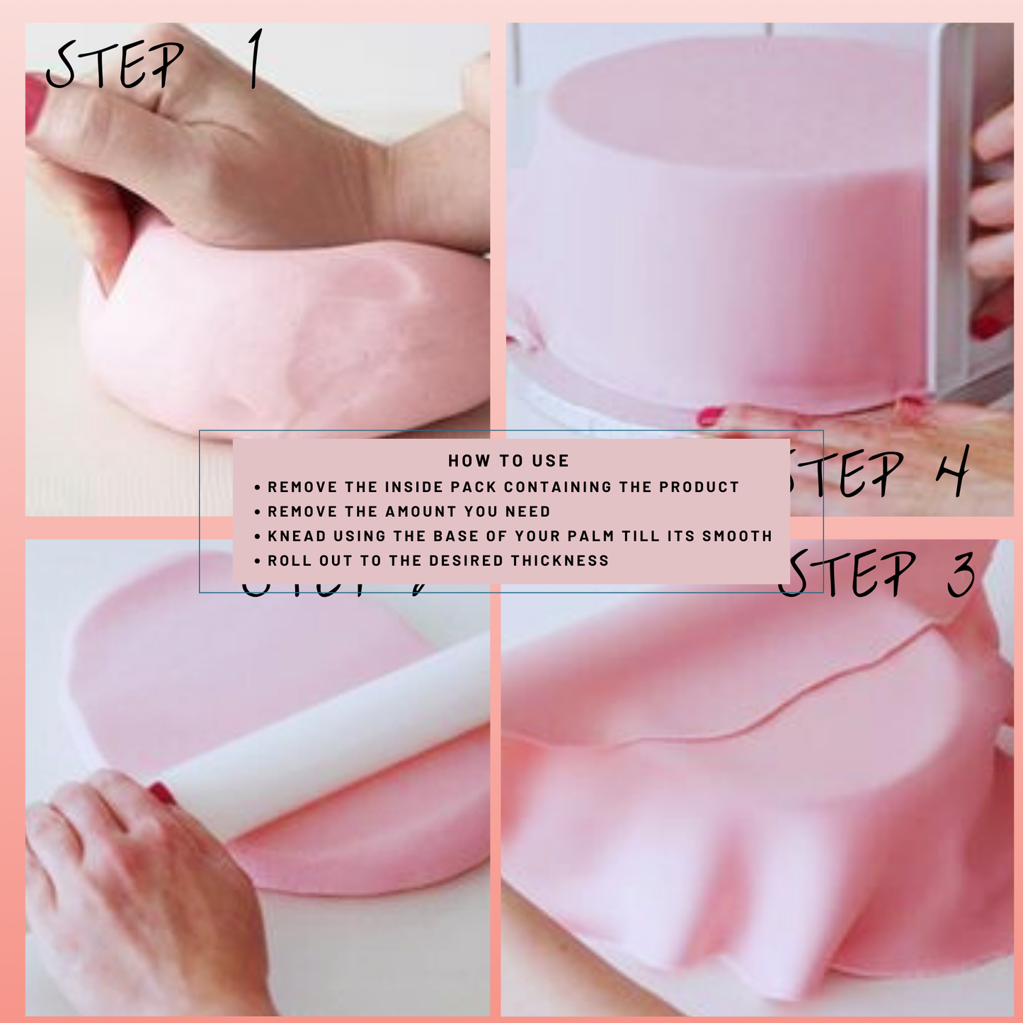 Blush Pink Fondant | Edible Sugarpaste 250 Gm