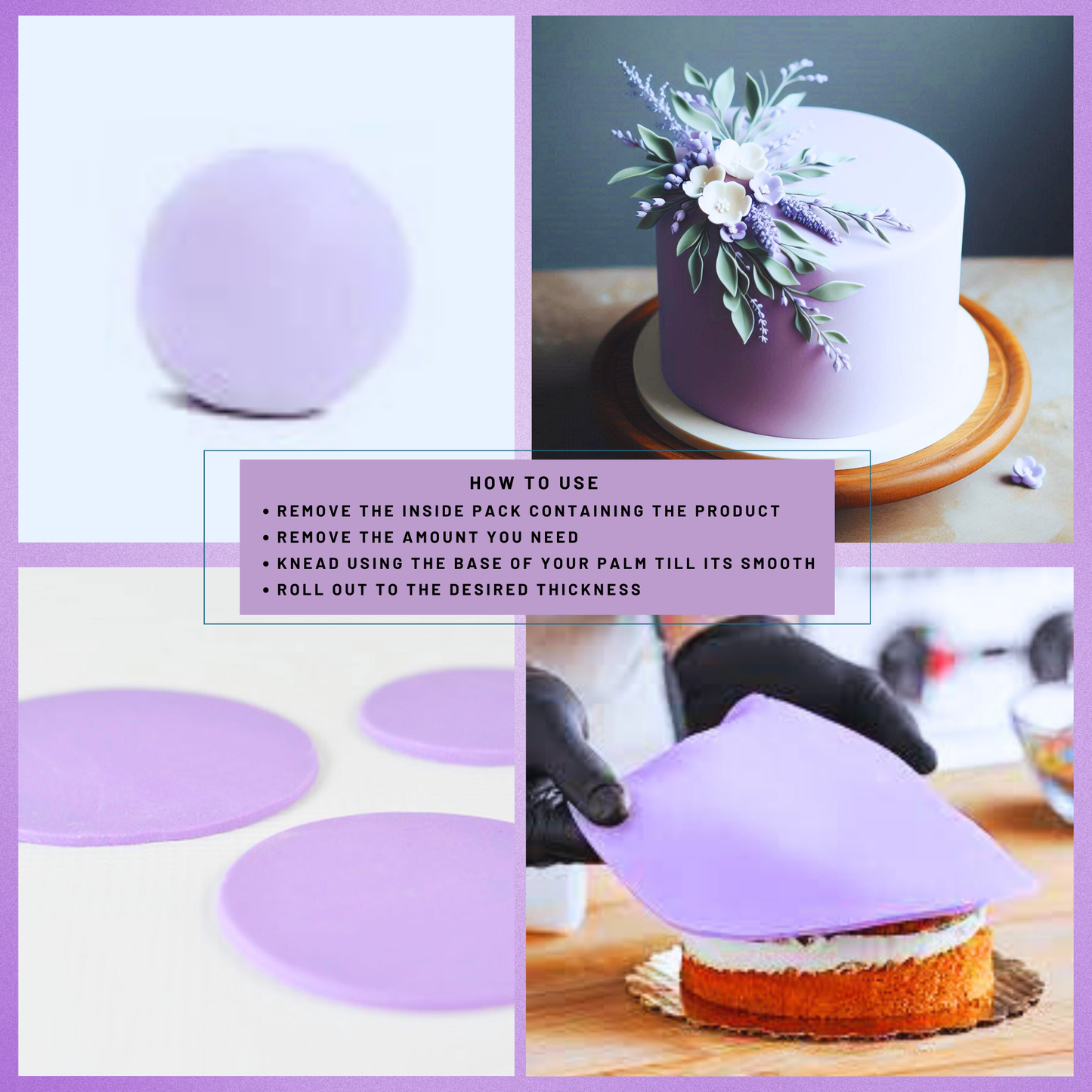 Lavender Fondant | Edible Sugarpaste 250 Gm