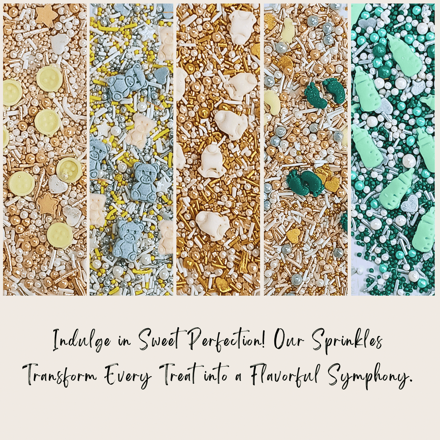 Confect Baby Shower Sprinkles | Birthday Sprinkles Pack of 5 (BABY SHOWER -06 )
