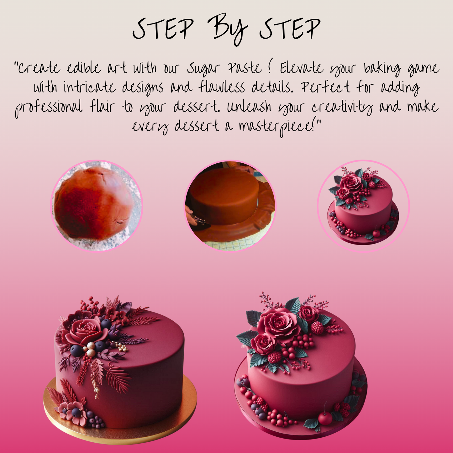 Burgundy Fondant | Edible Sugarpaste 250 Gm