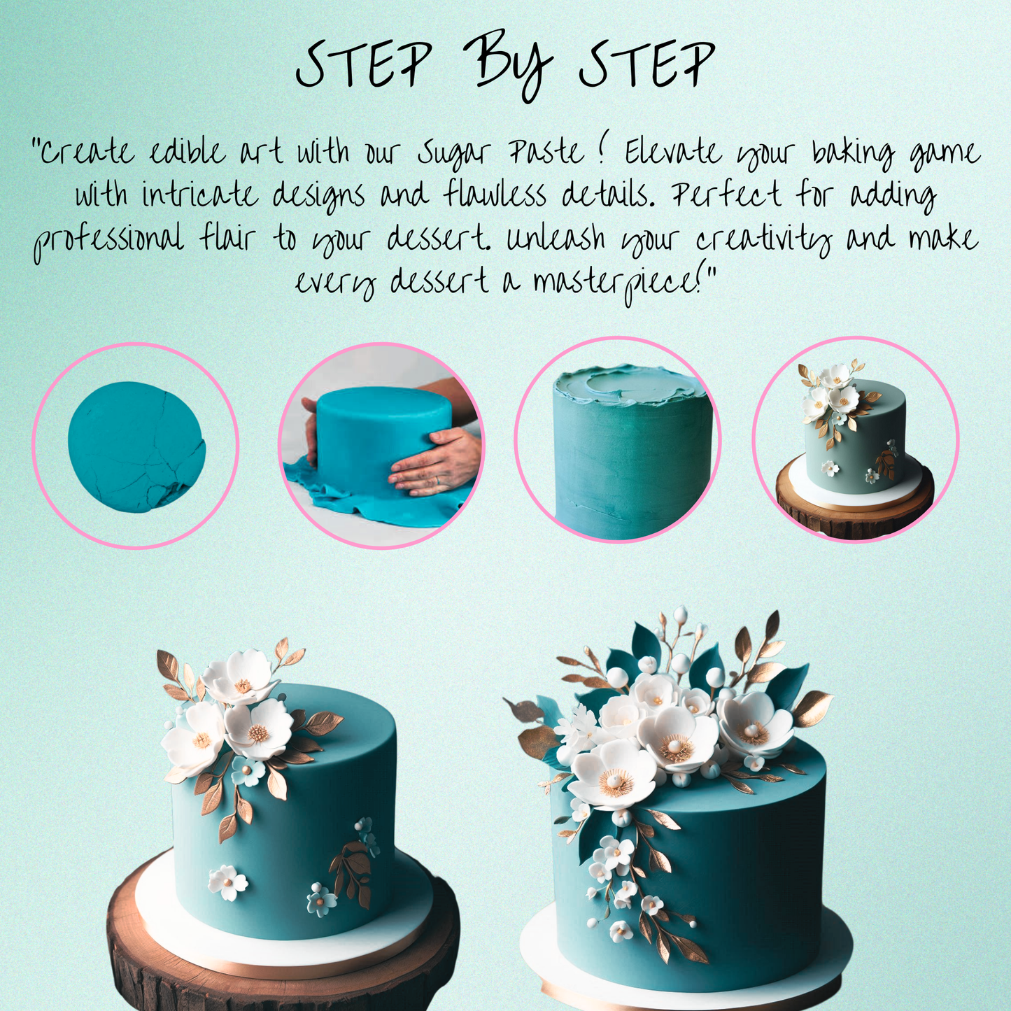 Teal Fondant | Edible Sugarpaste 250 Gm