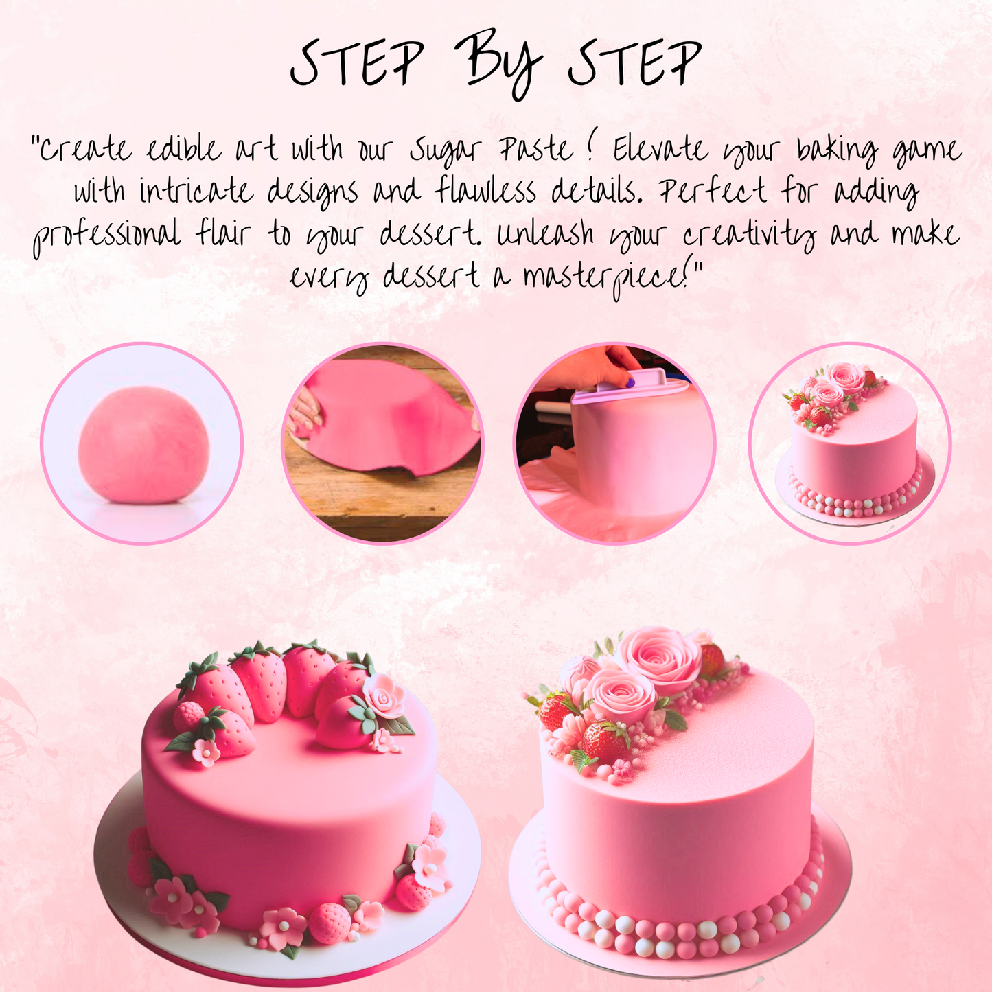 Hot Pink Fondant | Edible Sugarpaste 250 Gm