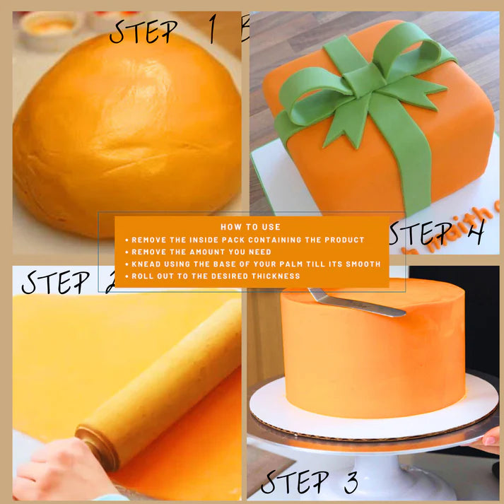 Citrus Orange Fondant | Edible Sugarpaste 1 Kg