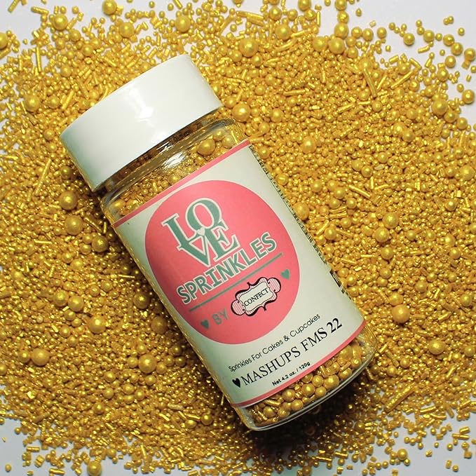 Gold | Sprinkles Bottle for Decoration Bottle 100 g