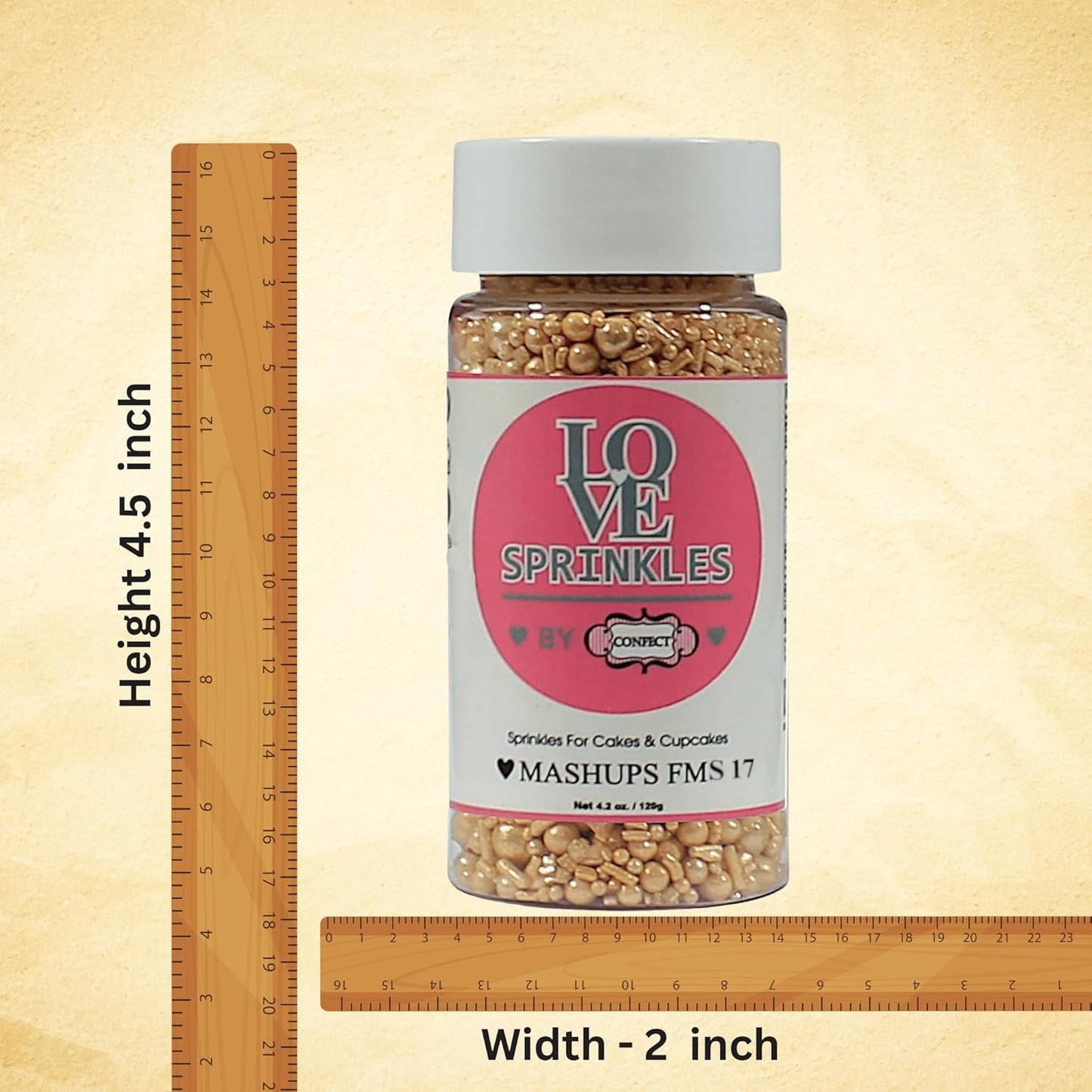 Champagne Gold | Sprinkles Bottle for Decoration Bottle 100 g