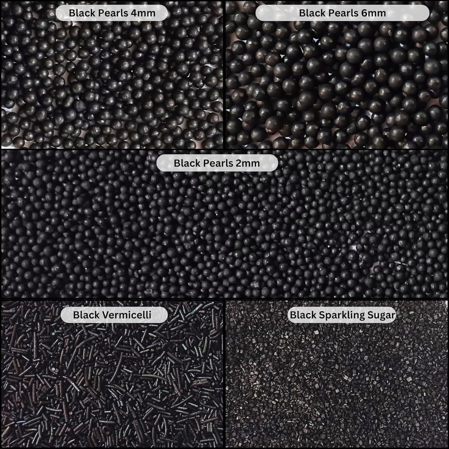 Sprinkles for Cakes & Cupcakes Decoration | USP-19(Black)
