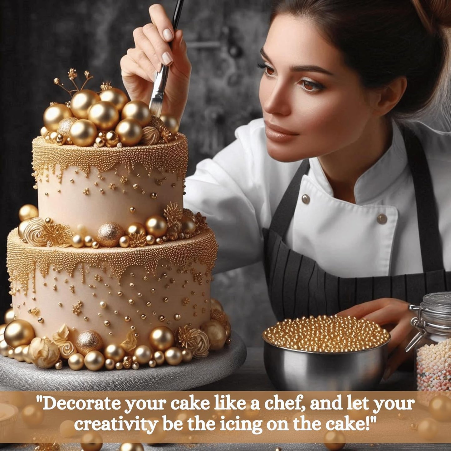 Champagne Gold | Sprinkles Bottle for Decoration Bottle 100 g