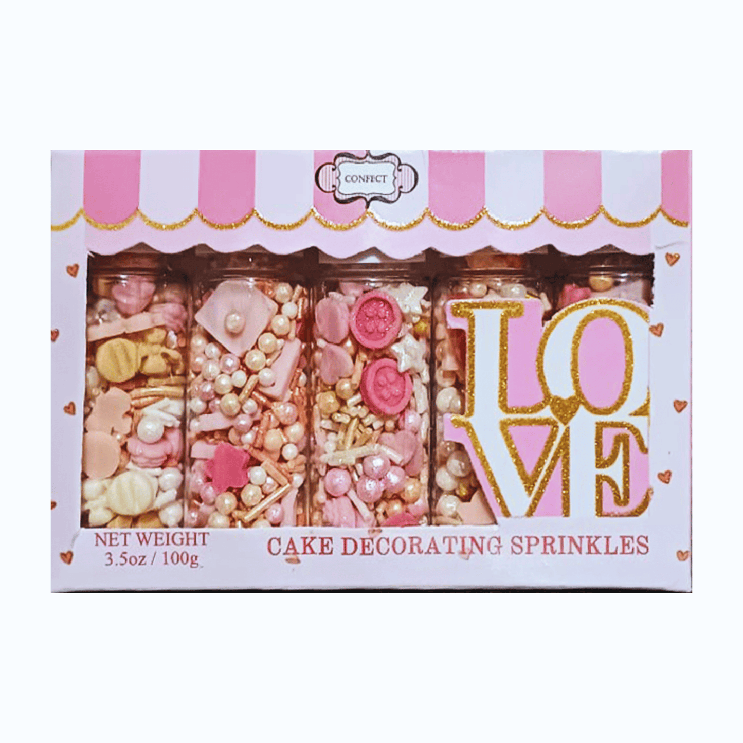 Confect Girls Baby Shower Sprinkles | Edible Sprinkles Pack of 5 (BABY SHOWER -14)