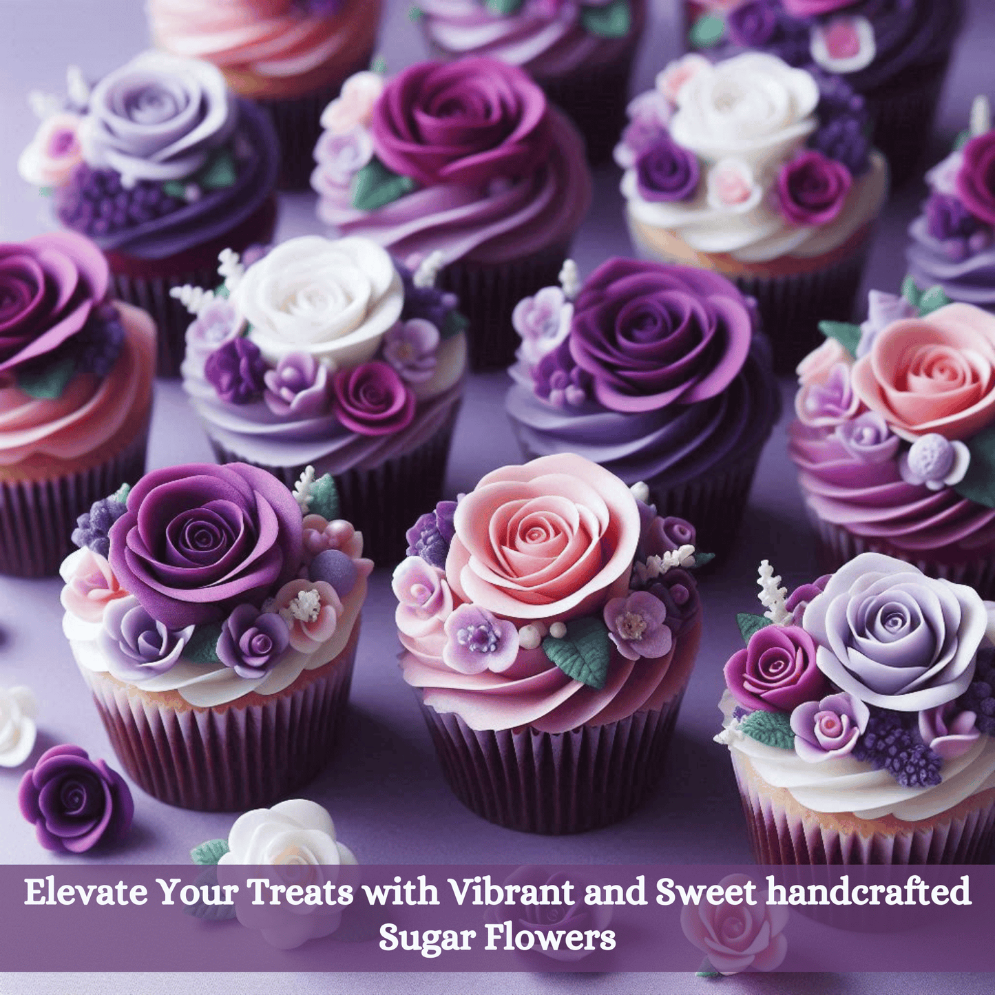 Ombre- 6 | Edible Sugar Roses Topper