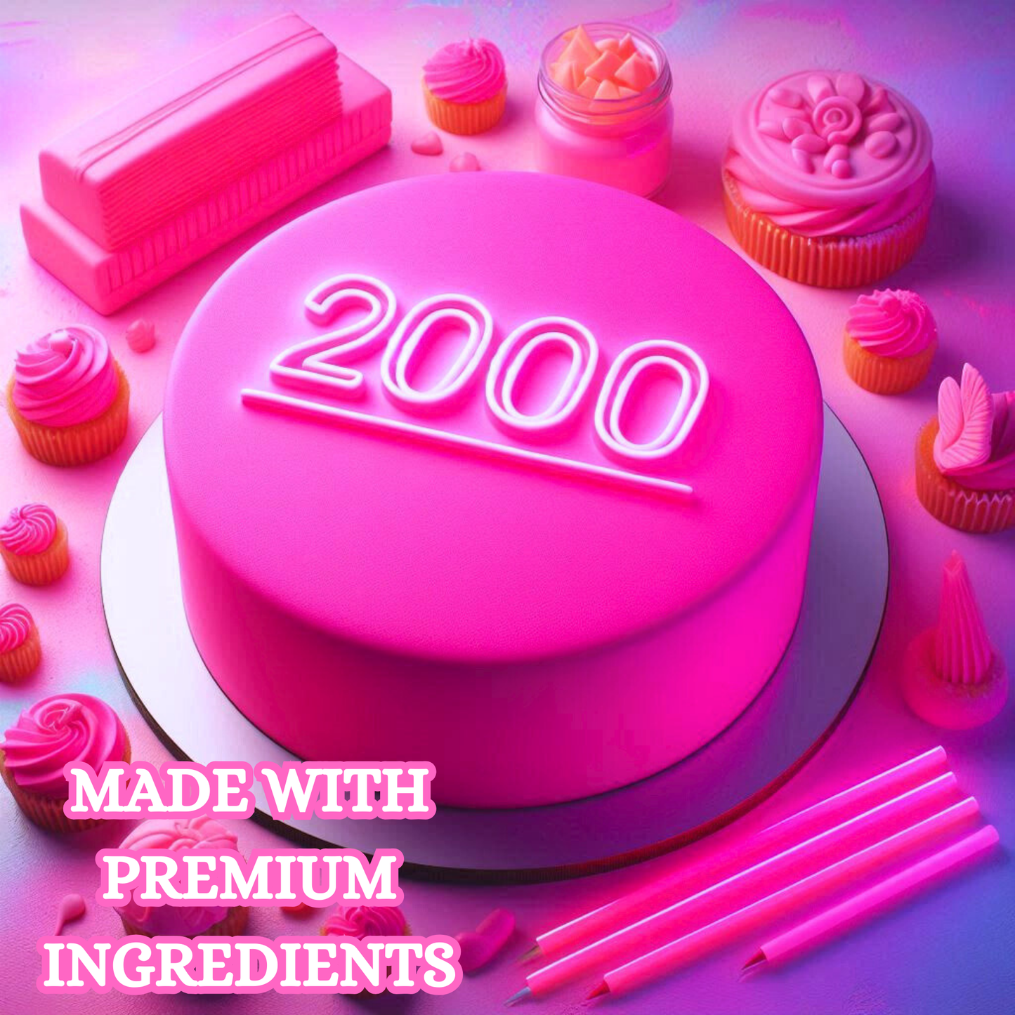 Neon Pink Fondant | Edible Sugarpaste 1 Kg