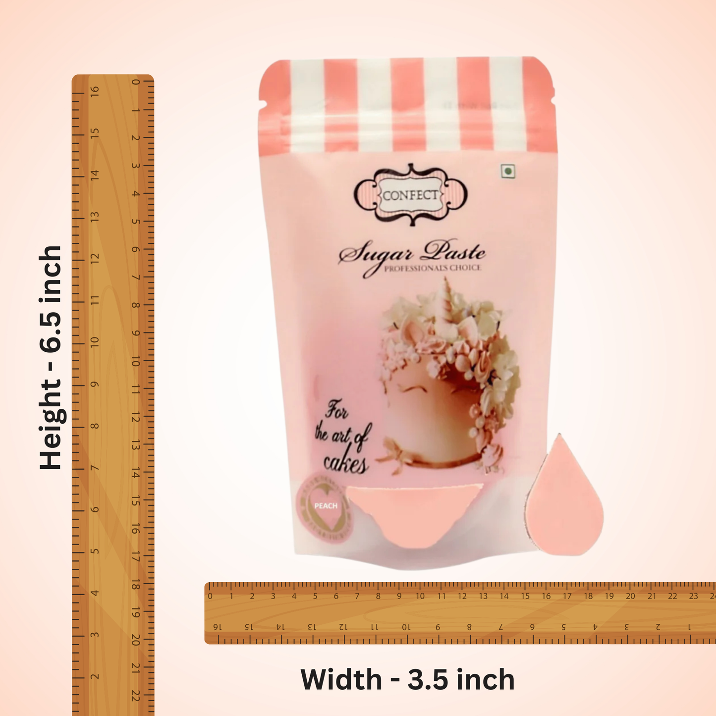 Confect Peach Sugarpaste 250 Gms