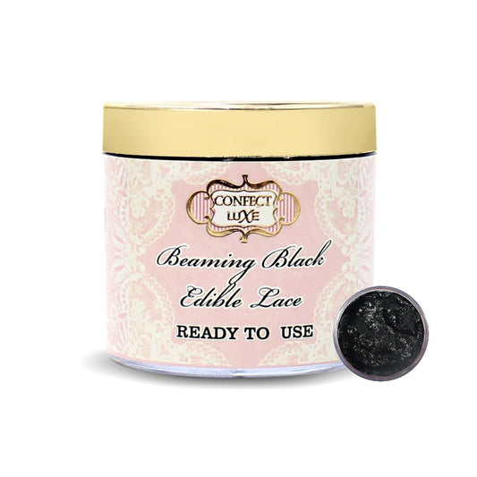 Beaming Black Edible Lace