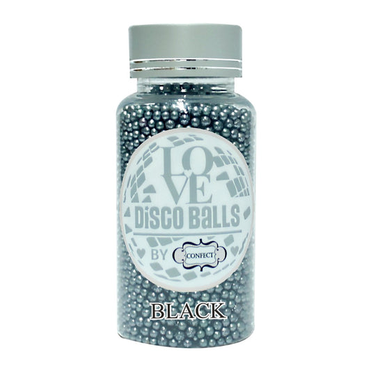 Black Disco Balls Sprinkles 3 MM 120 Gms
