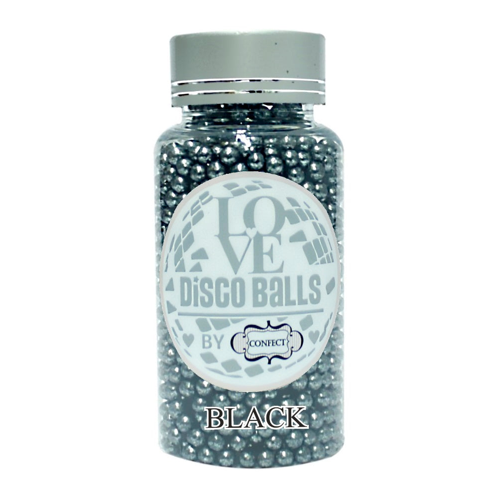 Confect Black Disco Balls Sprinkles 6 MM 120 Gms