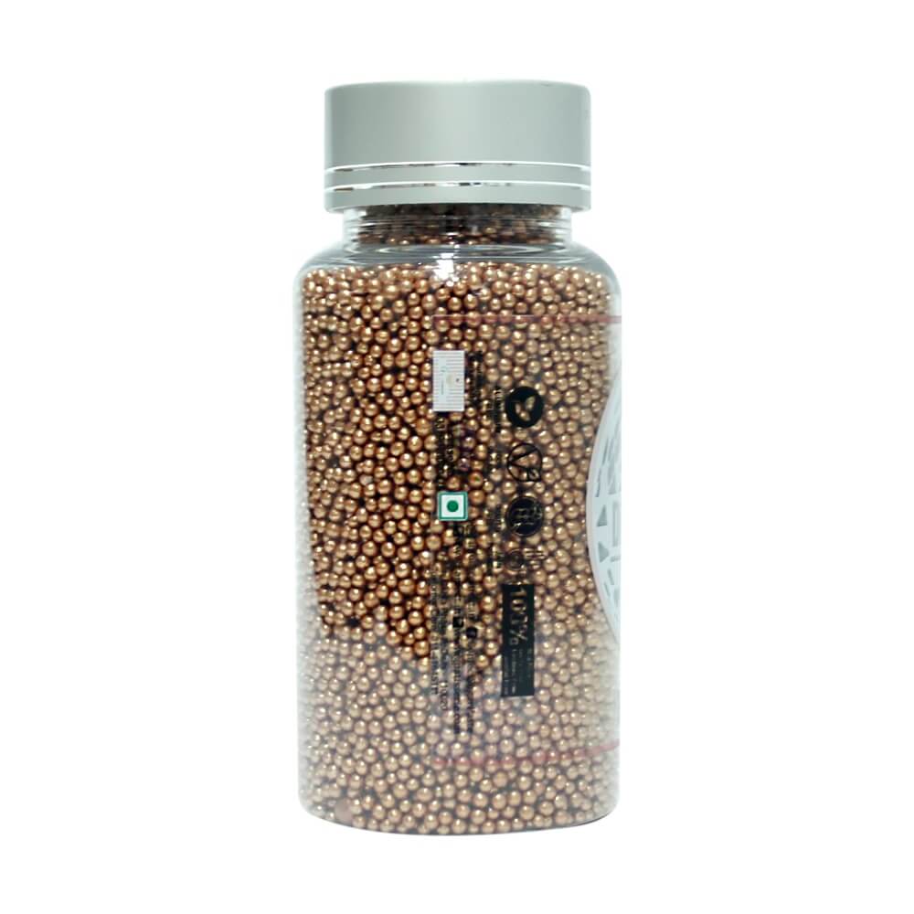 Bronze Disco Balls Sprinkles 2 MM 120 Gms