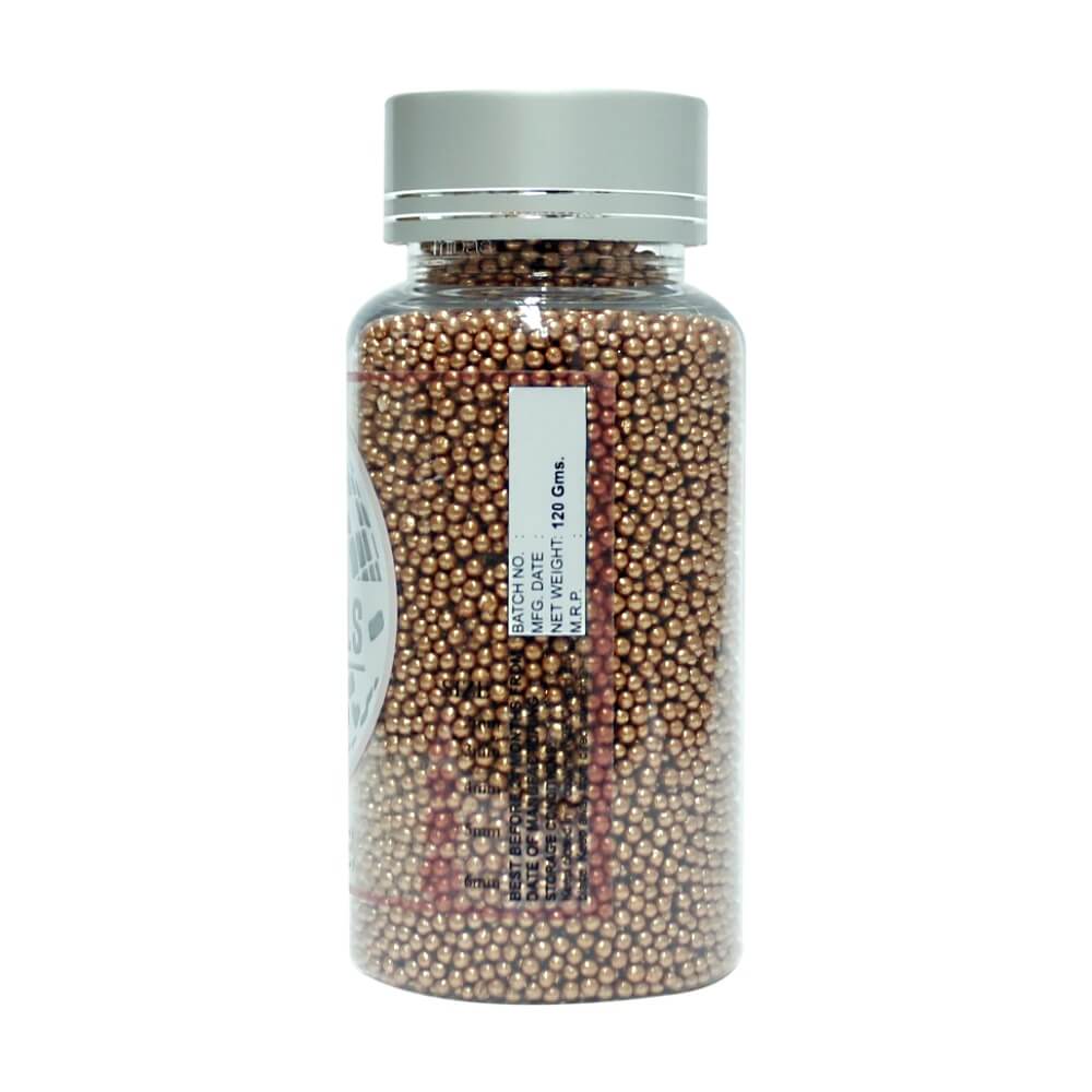 Bronze Disco Balls Sprinkles 2 MM 120 Gms