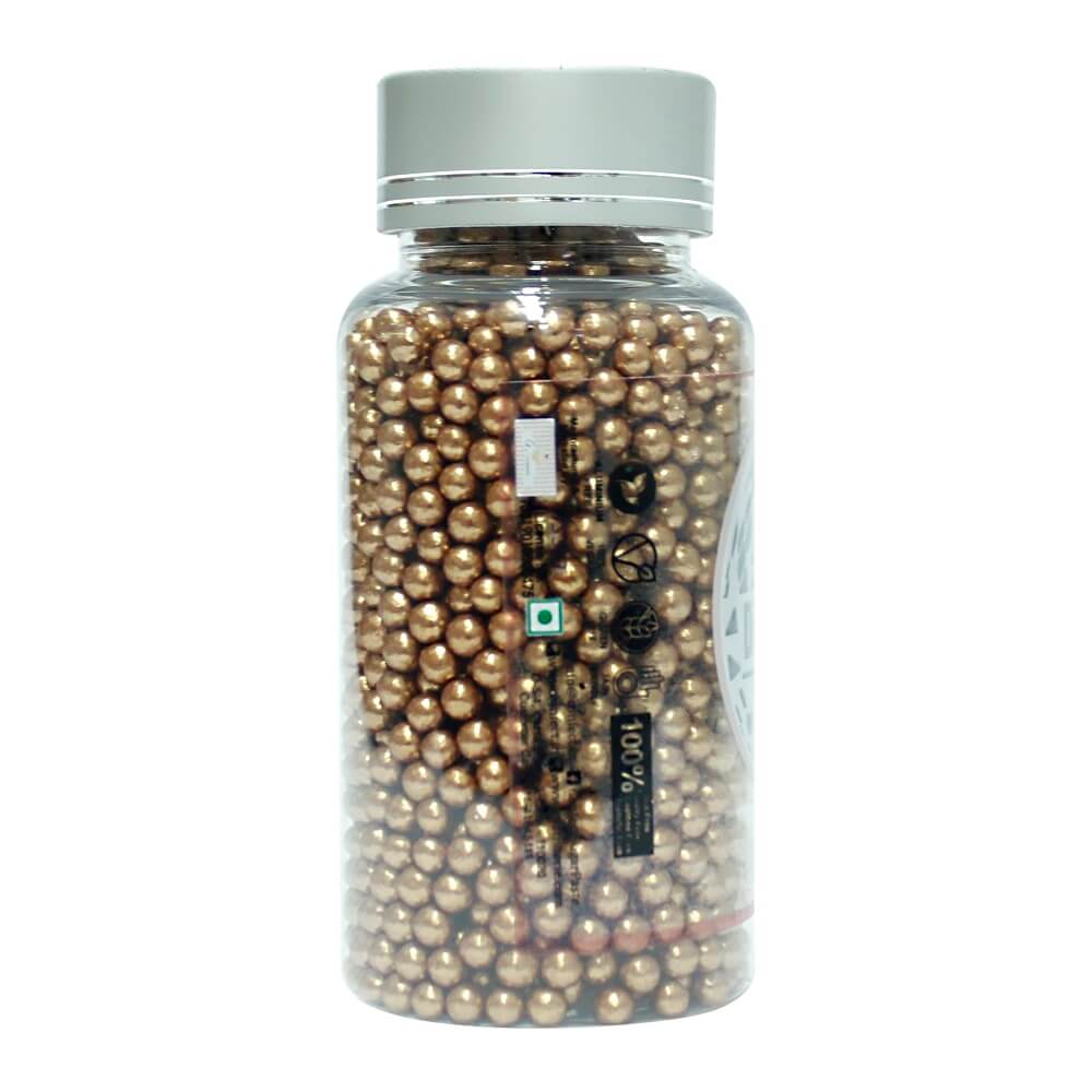 Confect Bronze Disco Balls Sprinkles 4 MM 120 Gms