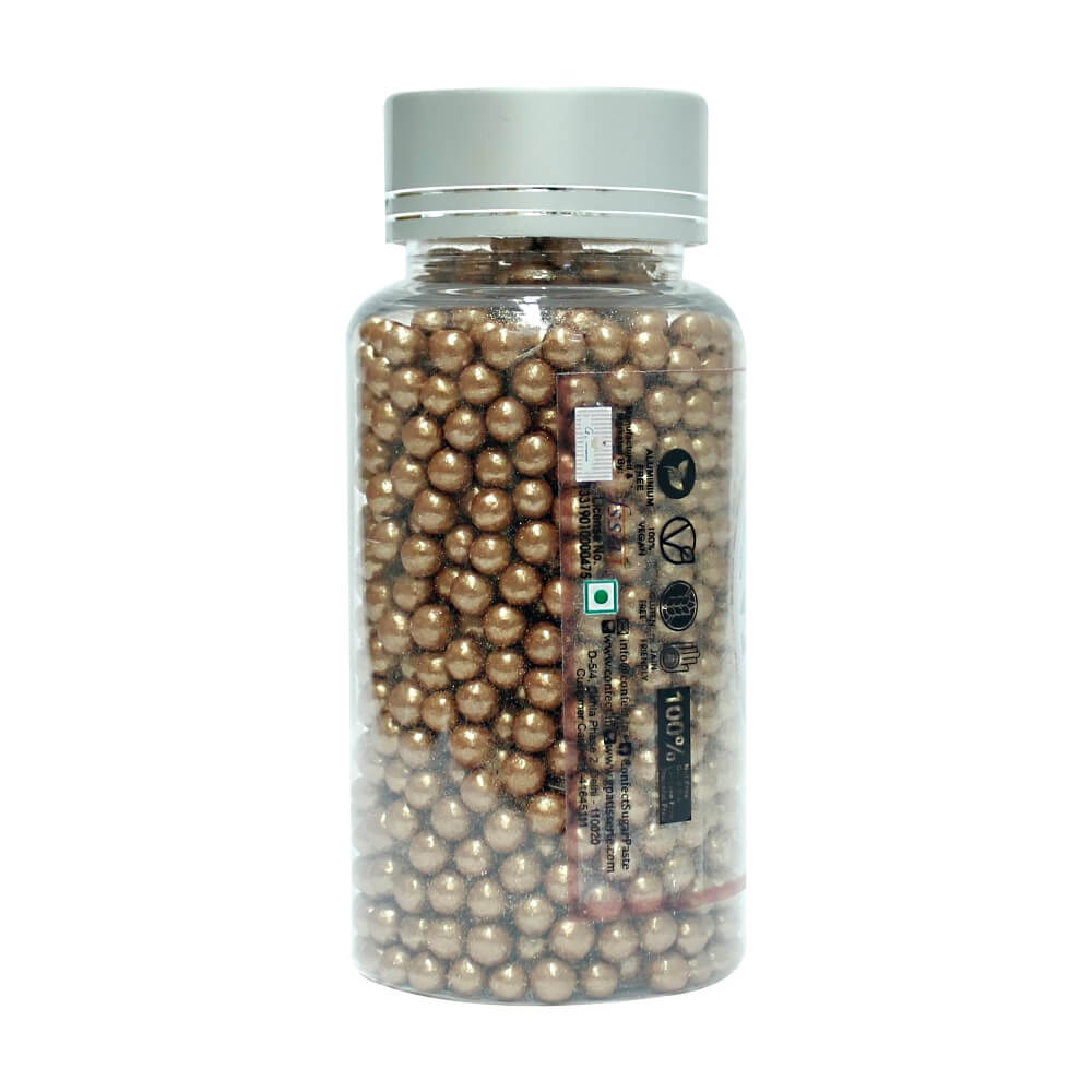 Confect Bronze Disco Balls Sprinkles 6 MM 1 Kg